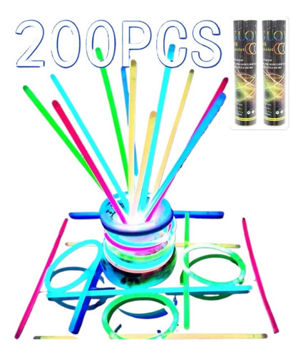 200 Pulseras Luminosas Neon Glow Club Party Event