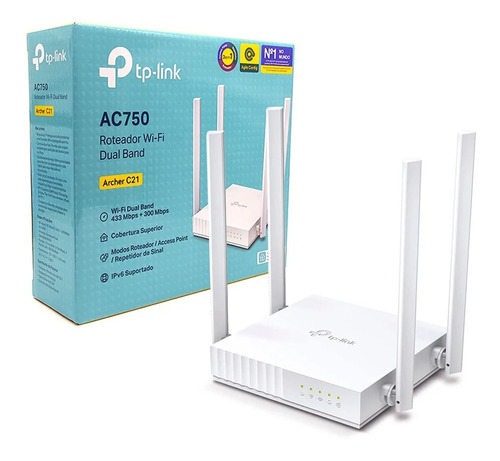 Roteador E Repetidor Wi-fi Wireless Tp-link Archer C21 Ac750