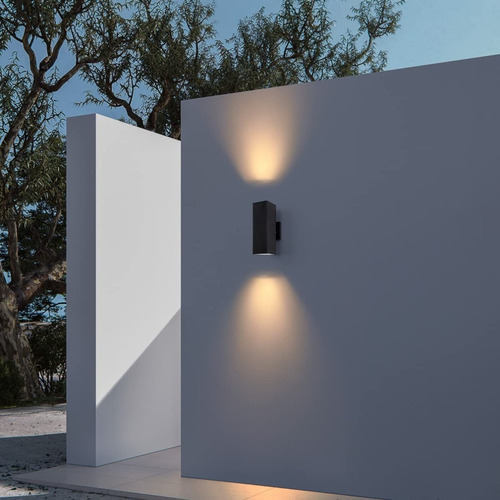 Arbotantes Exteriores 2 Lámparas Pared Impermeable Sensor Lu