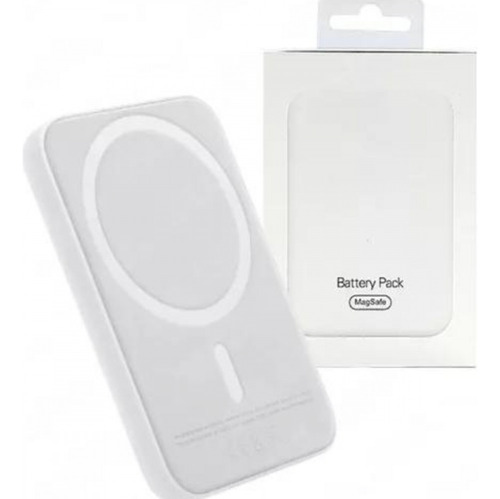 Carregador Indução Power Bank Sem Fio Compatível C/ Iphone Branco