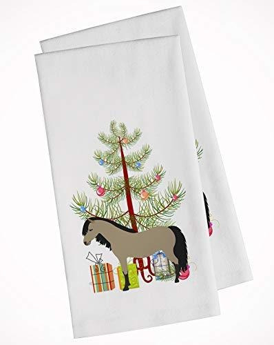 Welsh Pony Horse Christmas White Kitchen Towel Set Of 2