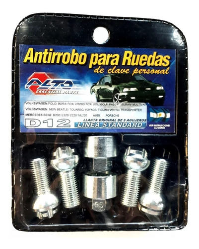 Tuerca Antirrobo Alto D12 (vw Polo/bora/fox/gol/suran/golf)