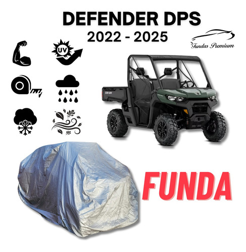 Funda Rzr Afelpada Lona Cubierta Can-am Defender Dps 22-25