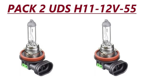 Pack 2 Uds Ampolleta H11-12vol/55wats Halogena