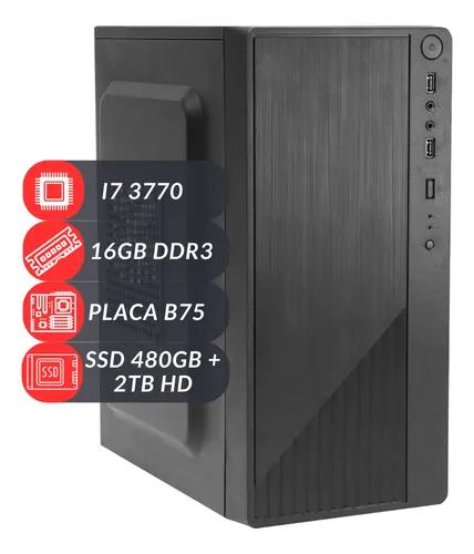 Pc Computador Cpu I7 / Hd 2tb + Ssd 480gb / 16gb Memória Ram