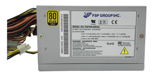 Fonte Atx 300w Real Gamer Fsp Fsp-300 Bivolt 80 Plus Gold