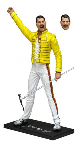 Figura Neca Freddie Mercury Chaqueta Amarilla 7 Pulgadas 