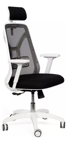 Silla De Oficina Indar Tokio Blanca Mesh Asyncro Diseño