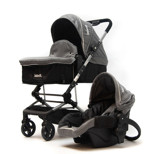 Cochecito 3 En 1 Gris Travel System Bebesit 1365ts