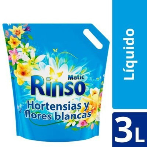 Rinso Detergente Líquido Hortensias Y Flores Blancas 3l