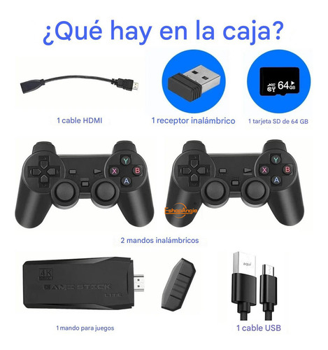 Gamer Stick 4k M8 Lite Para Tv Con Más De 20000 Juegos Eshopangie
