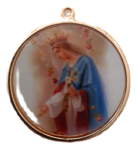 B. Antigo- Medalha Sacra Maria Passa Na Frente Com Oração M1