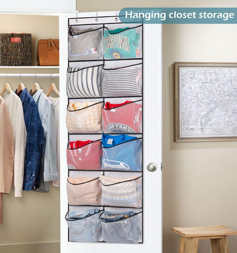 Organizador De Zapatos Kimbora Over The Door Con 12 Bolsillo