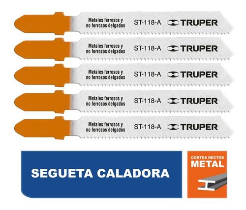 Segueta Caladora, Cortes Metal, Zanco T, 21 Dpp, 5 Pz, 18128