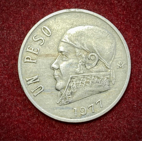 Moneda 1 Peso Mexico 1977 Km 460 Morelos