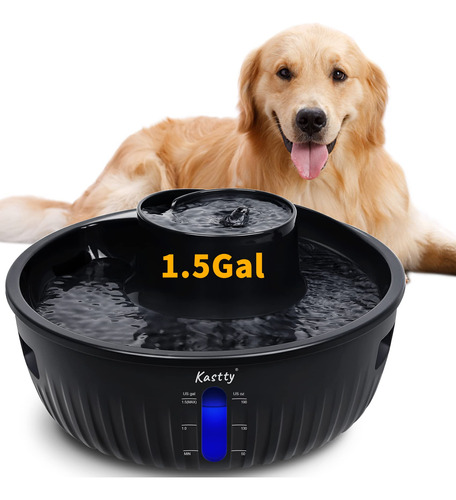 Kastty Fuente De Agua Para Perros De 195 Onzas / 6 Litros, F