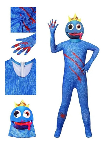 Cosplay De Little Blue Monster Halloween Rainbow Friends