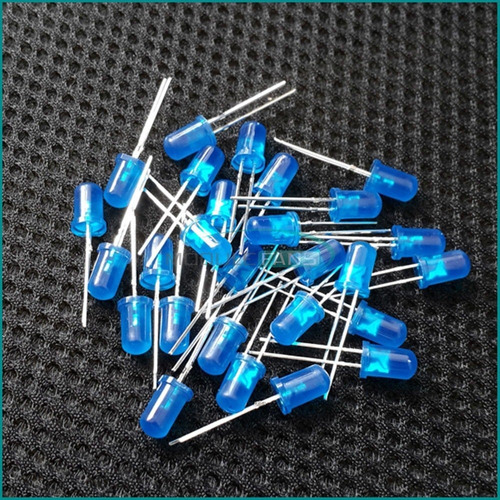 20 Unidades Led Difuso Azul 3mm Para Arduino 
