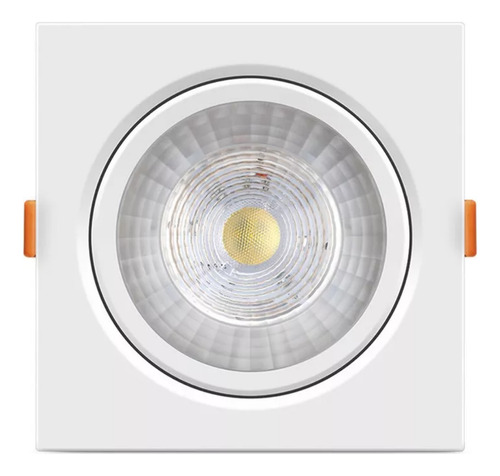 Spot Led Croica Embutir Teto Gesso Quadrado Mr11 3w Direcion Estrutura Amarelo
