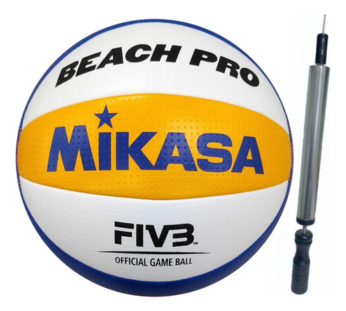 Bola Volei De Praia Beach Champ Areia Mikasa + Inflador + Nf