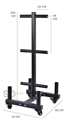 Rack Porta Pesas Discos Olímpicos Barras Importado