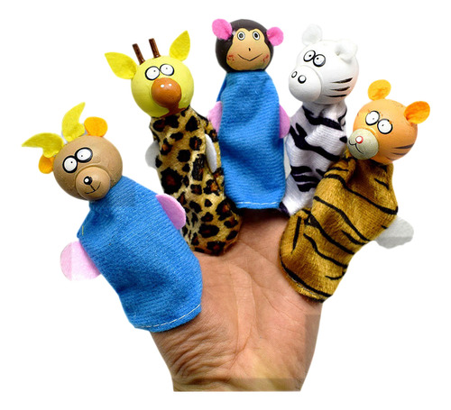 5 Marionetas Con Forma De Dedos Con Forma De Animal Para Beb