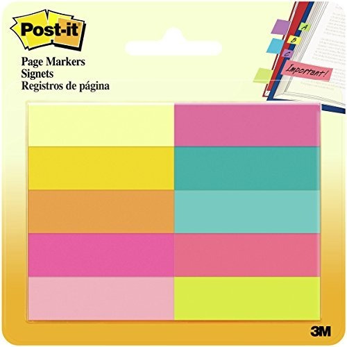 Marcadores De Página Post-it, Colores Brillantes Surtidos,