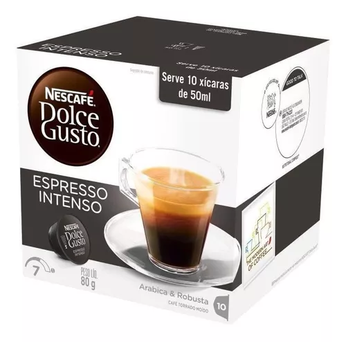 Café em Cápsula, Nescafé, dolce gusto, espresso decaffeinato Blue, 16  Cápsulas