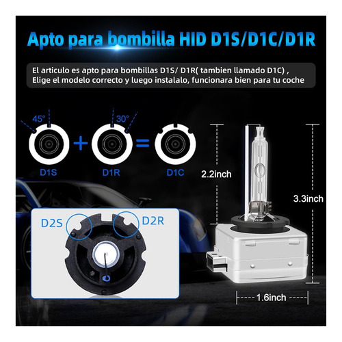 Faro Hid Xenón D2s D2c D2r 35w 6000k, 2 Pzas