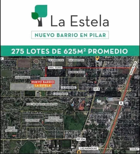 Rbs. Oportunidad!!! En Venta, Hermoso Lote Al Arroyo En Barrio La Estela, Pilar!