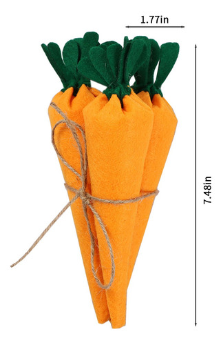 Decoración De Pascua Con Forma De Zanahoria, 6 Zanahorias, E