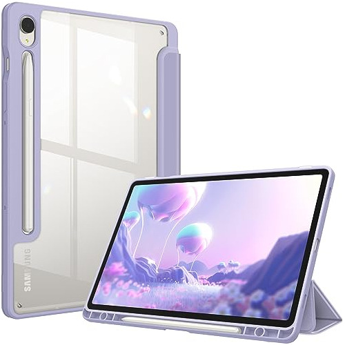 Funda Para Galaxy Tab S9 Con Soporte De S-pen (clear Violet)