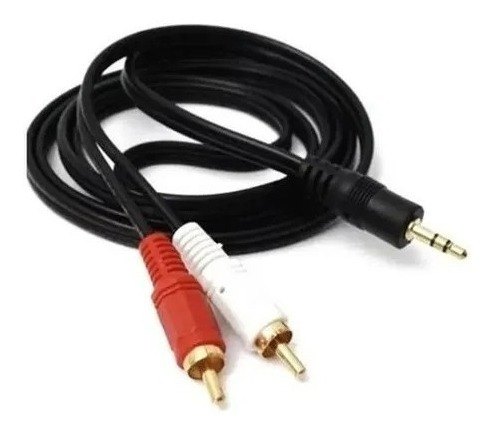 Cable De Audio Stereo Jack 3.5 A Rca 1mt Audio Y Video Tv