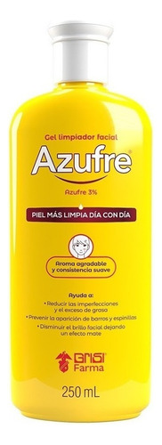 Gel Limpiador Grisi Azufre 250ml Momento de aplicación Día/Noche Tipo de piel Todo tipo de piel