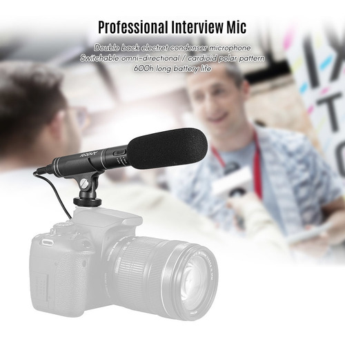 Microfone De Entrevista Profissional Andoer Comutável