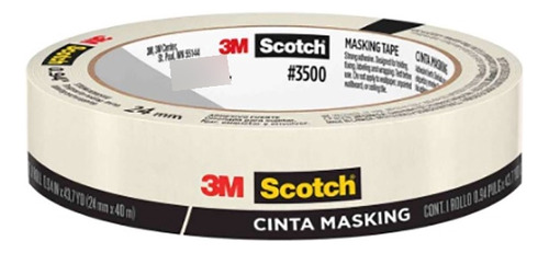 Cinta Enmascarar Papel 3m Scotch 18mm X 40mt - X 4unidades