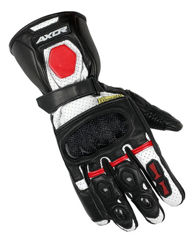 Guantes Moto Axor Lycan Cuero Deportivos Protecciones