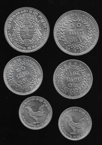 Camboya Reino 6 Monedas Diferentes S/c