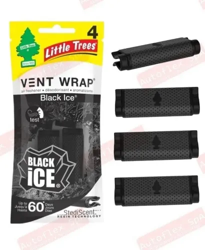 AROMATIZANTE PARA AUTO VENT WRAP BLACK ICE  4 UNID.