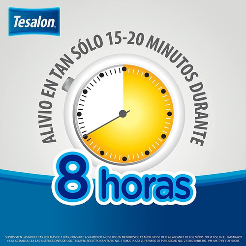 Imagen 4 de 6 de Tesalon Tesapearl 100mg C/20 Cápsulas/ Alivio De La Tos Seca