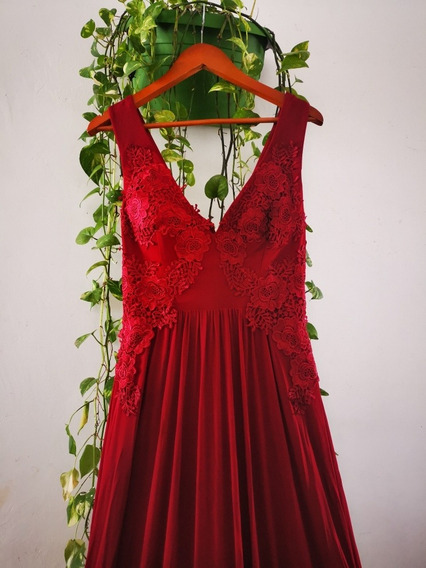 Vestido De Noche Largo Color Vino | MercadoLibre 📦 Vestido De Noche Largo Color Vino | MercadoLibre 📦