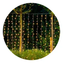 Comprar Cortina Luces Led 3 Mts Luz Calida Efectos Fiestas Guirnalda Luces Blanco Calido