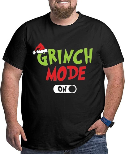 Polera Navidad Grinch Mode On Talllas Grandes 2xl 3xl 4xl