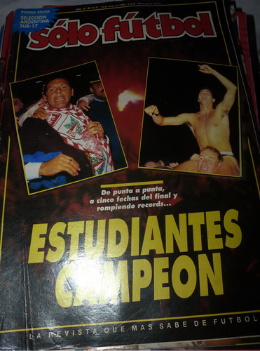 Revista Solo Futbol Estudiantes Campeon 1995