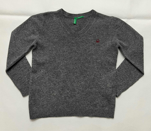 Suéter Benetton De Niño En Color Gris, Talla Xs (4-5 Años)