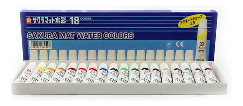 Tinta Aquarela Mat Water Colors Sakura Com 18 Cores