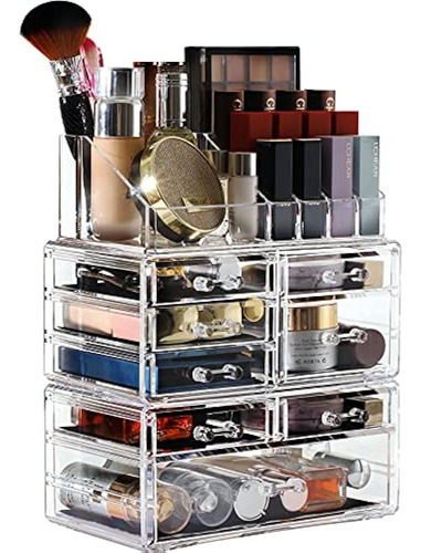 Organizador De Maquillaje Transparente Grande Estuches De Ex