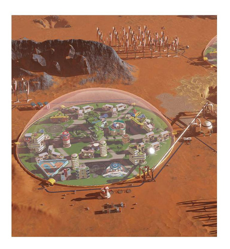 Vinilo 60x60cm Cupulas Ciudades Artificiales Marte