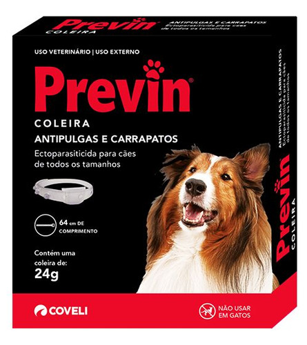 Coleira Anti-pulgas Previn 64cm - 24 G