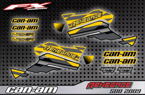 Calcos Opcionales Can Am Renegade 500 2009 Fxcalcos2